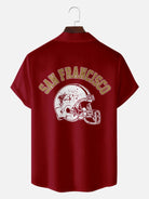 Men's Custom Bay Area Football Bowling Short Sleeve Shirt Eleven Oasis