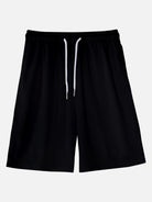 Men's Black Casual Drawstring Shorts ElevenOasis