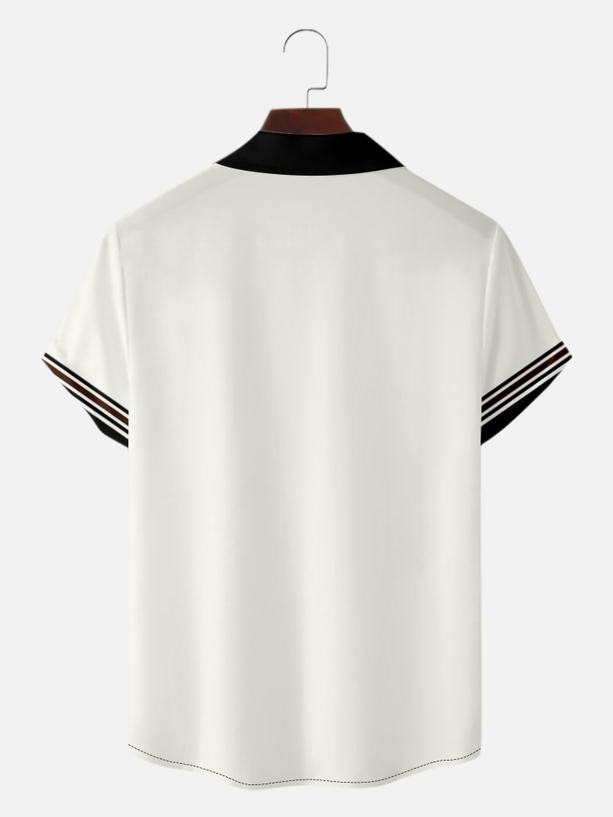 Tall Men's Custom Name Retro Stripe Short Sleeve Shirt ElevenOasis