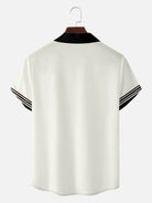 Tall Men's Custom Name Retro Stripe Short Sleeve Shirt Eleven Oasis