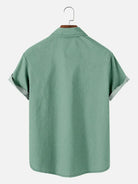 Men's Retro Stripe Customizable Bowling Short Sleeve Shirt ElevenOasis