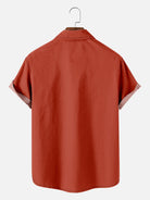 Men's Striped Everyday with Toucan in a Cocktail Glass Short Sleeve Casual Shirt ElevenOasis