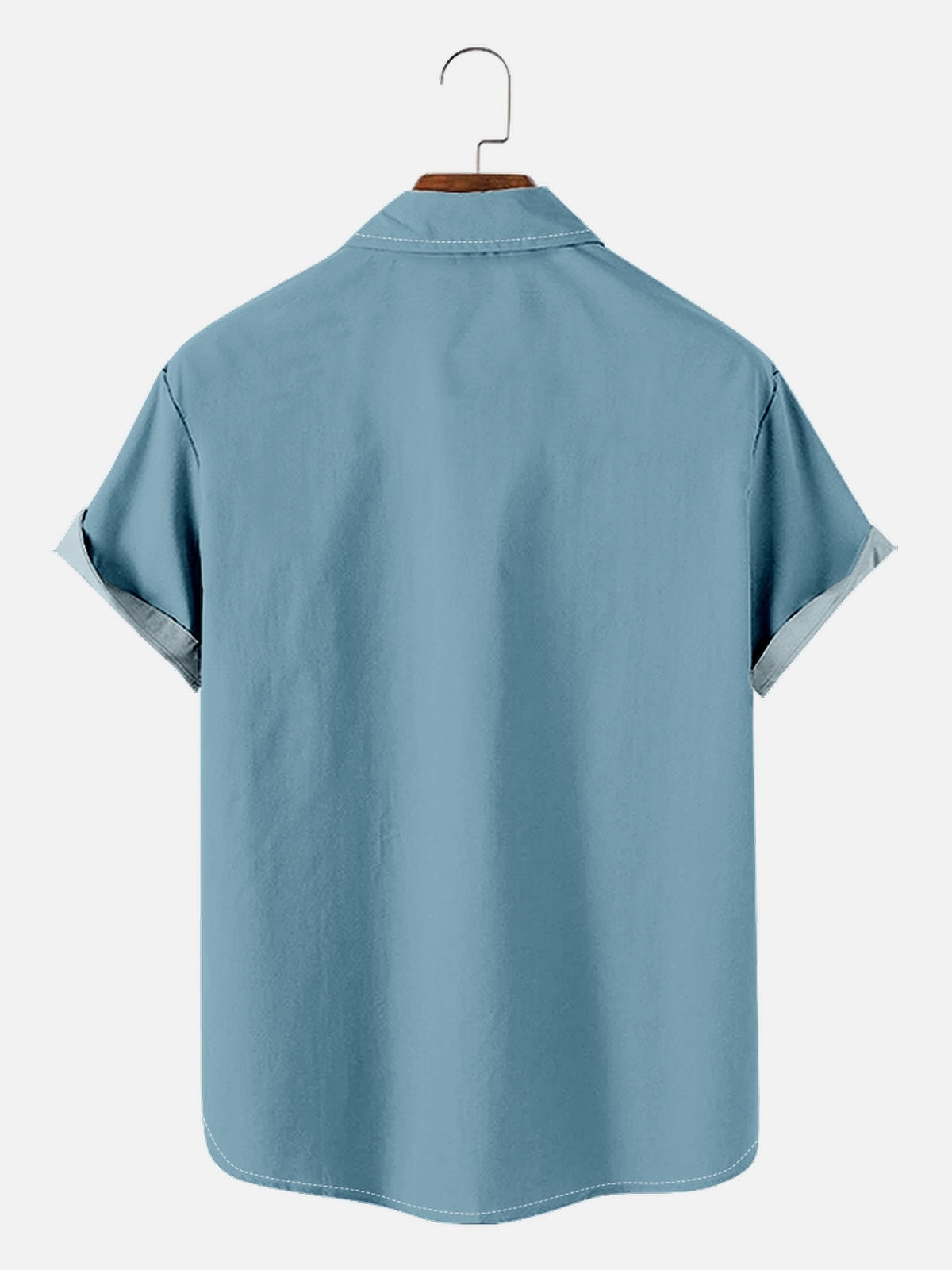 Men's Striped Everyday with Toucan in a Cocktail Glass Short Sleeve Casual Shirt ElevenOasis