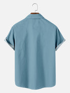 Men's Striped Everyday with Toucan in a Cocktail Glass Short Sleeve Casual Shirt ElevenOasis