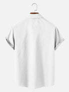 Men's Automotive Elements Contrasting Stripe Short Sleeve Shirt ElevenOasis