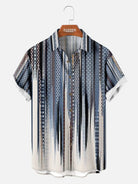 Men's Abstract Geometric Fade Short Sleeve Shirt ElevenOasis