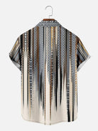 Men's Abstract Geometric Fade Short Sleeve Shirt ElevenOasis