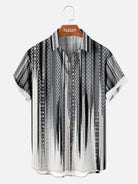 Men's Abstract Geometric Fade Short Sleeve Shirt ElevenOasis