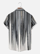 Men's Abstract Geometric Fade Short Sleeve Shirt ElevenOasis