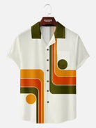 Men's Groovy Geometric Short Sleeve Shirt 