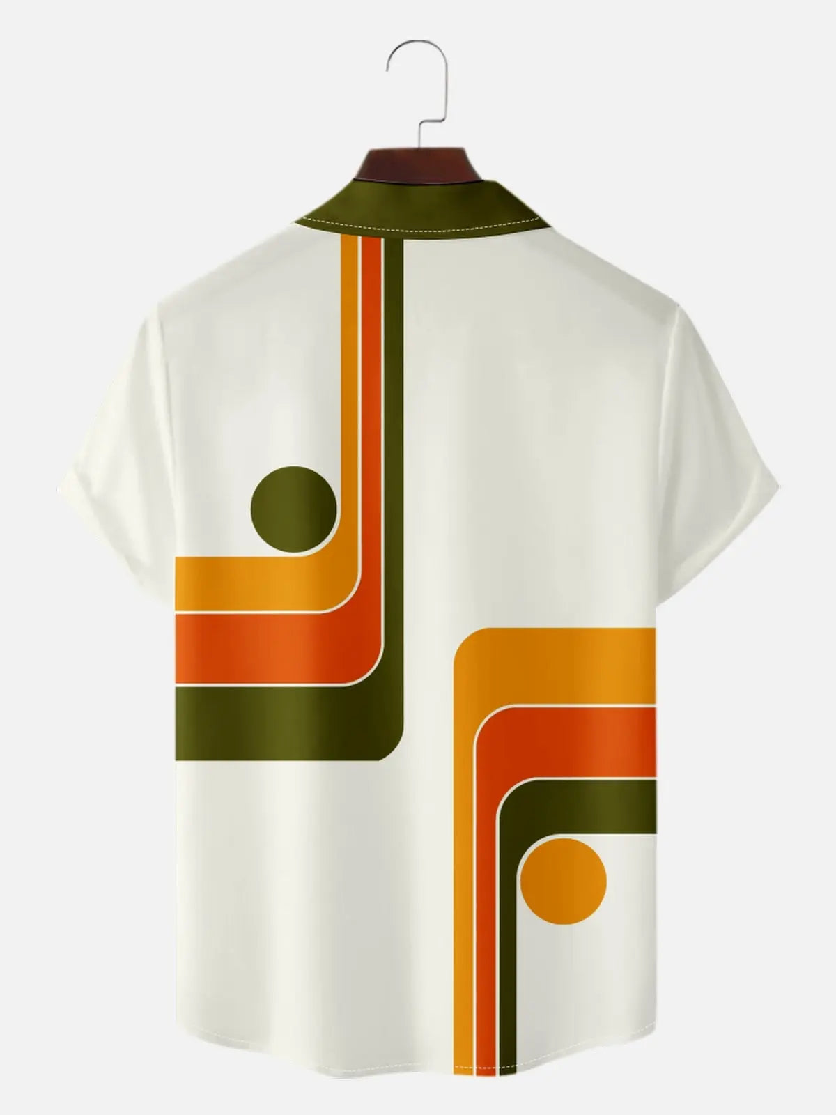 Men's Groovy Geometric Short Sleeve Shirt 