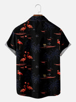 Men's Beach Flamingo Vacay Style Casual Short Sleeve ShirtMens short sleeve shirts Big and tall Mens shirts Short sleeve shirts for men Mens 4xl shirts Casual short sleeve shirts