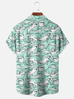 Men's Sharks All Over Print Short Sleeve Casual ShirtMens short sleeve shirts Big and tall Mens shirts Short sleeve shirts for men Mens 4xl shirts Casual short sleeve shirts
