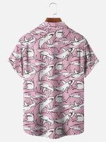 Men's Sharks All Over Print Short Sleeve Casual ShirtMens short sleeve shirts Big and tall Mens shirts Short sleeve shirts for men Mens 4xl shirts Casual short sleeve shirts