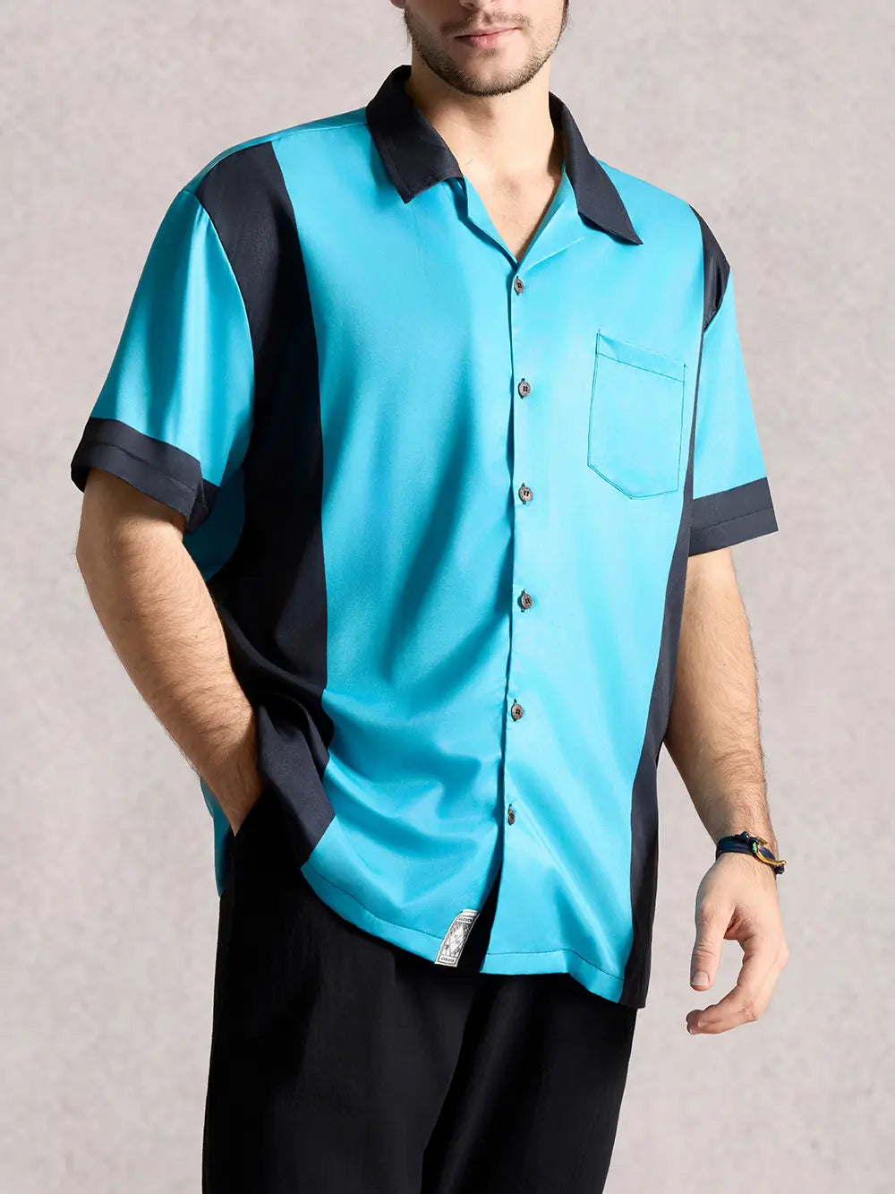Tall Men's Classic Bowling League Short Sleeve Shirt Eleven Oasis