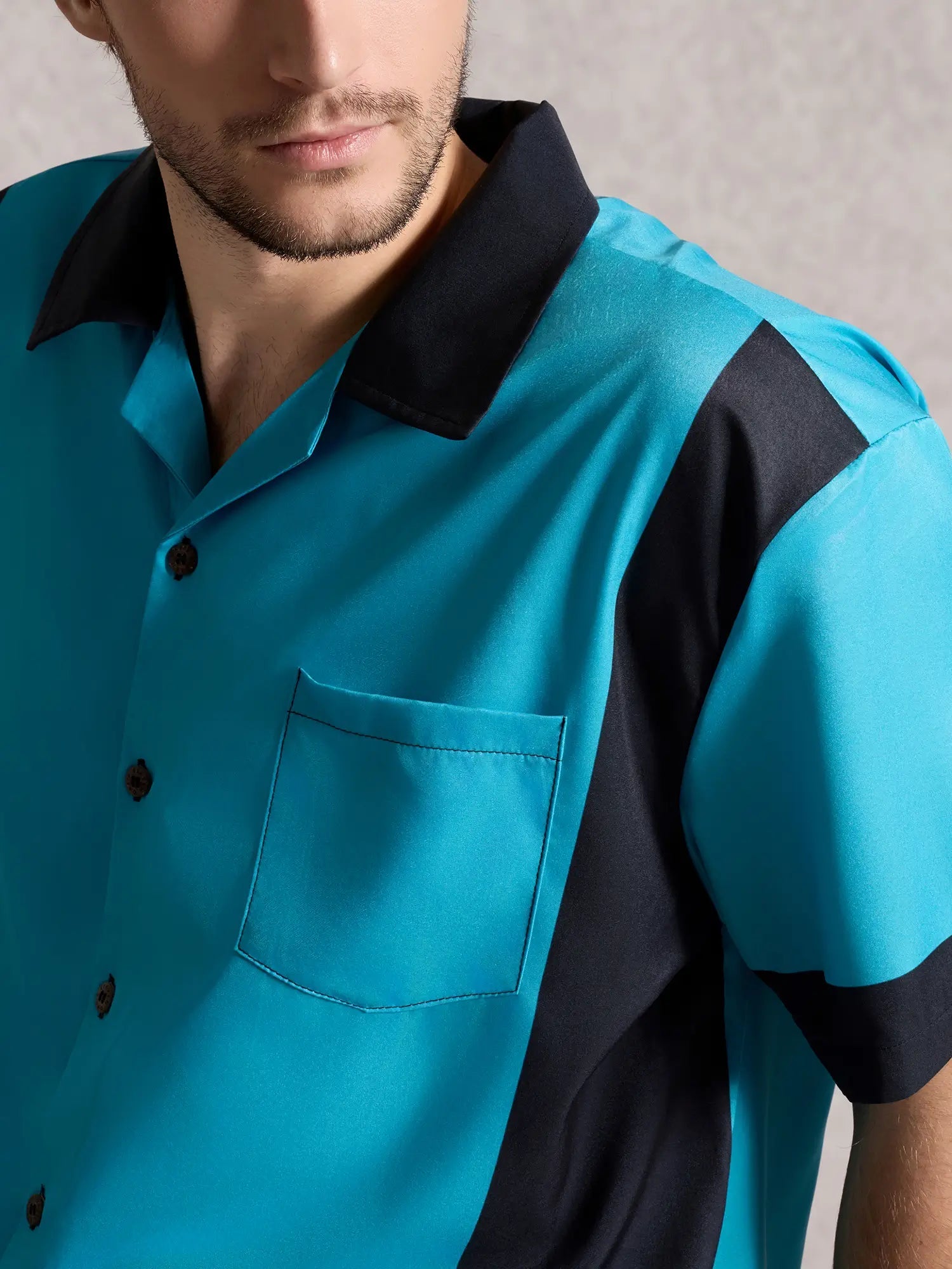 Tall Men's Classic Bowling League Short Sleeve Shirt Eleven Oasis