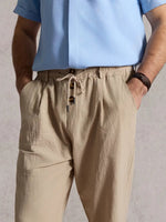 Men's Linen Blend Wide Leg Lounge Pants ElevenOasis