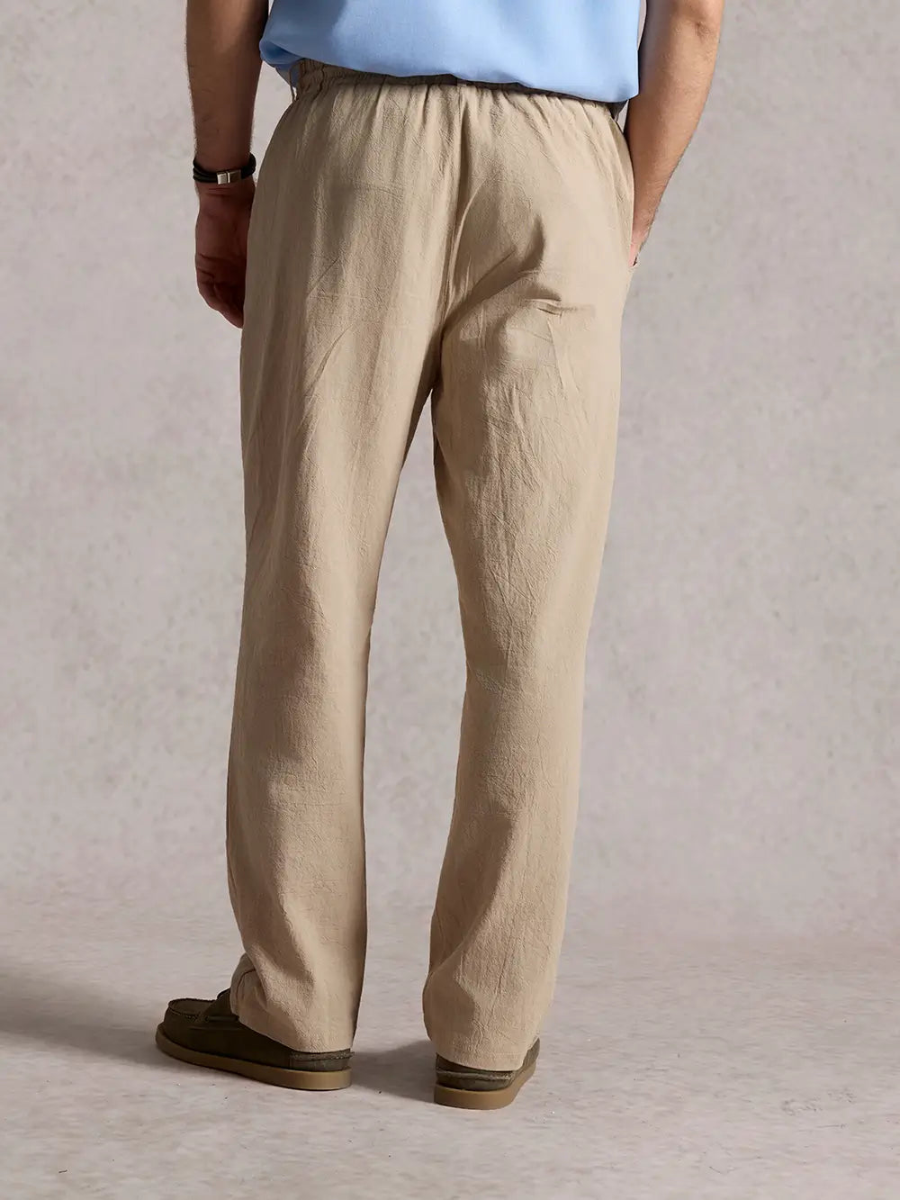Men's Linen Blend Wide Leg Lounge Pants ElevenOasis