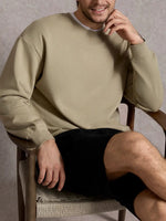 Men's Oversized Cotton Crew Neck Sweatshirt ElevenOasis