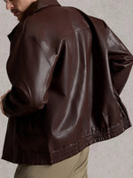 Men's Relaxed Fit Faux Leather Jacket ElevenOasis