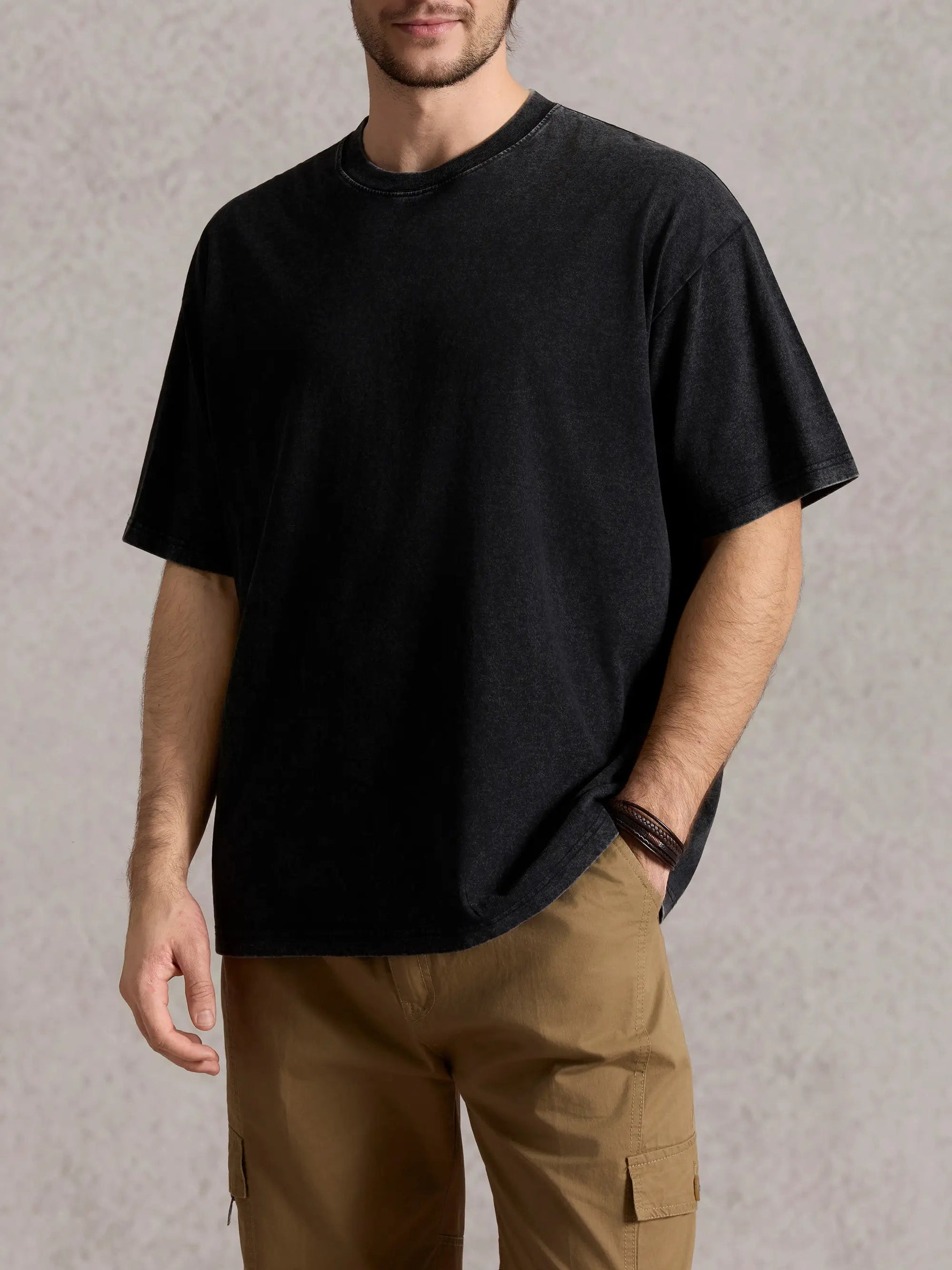 Acid Wash Cotton Basic T-Shirt - 6 Colors ElevenOasis