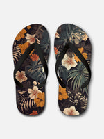 Men's Vintage Hibiscus Jungle Flip Flops Eleven Oasis