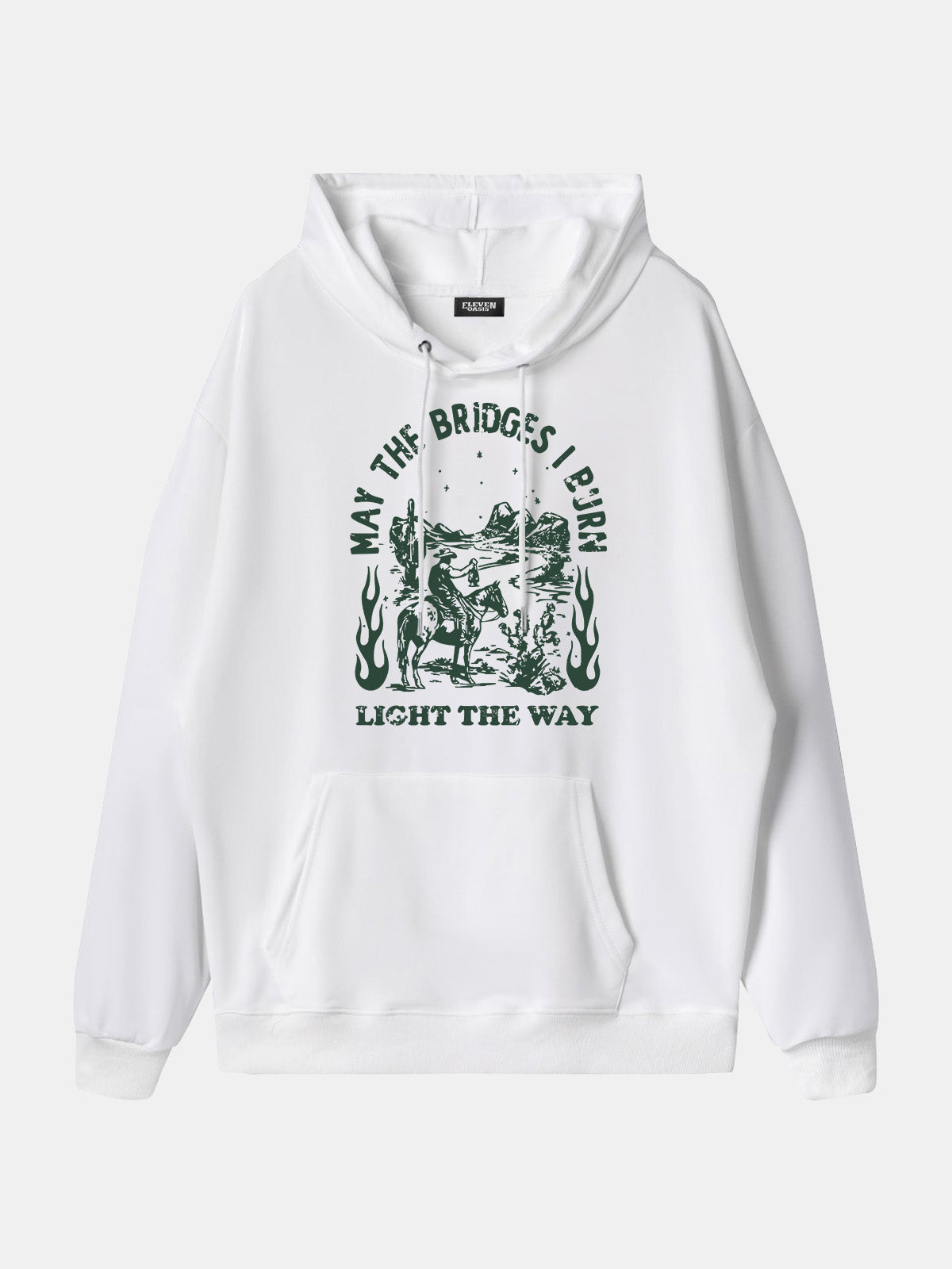Western Rider Burn Light the Way Hoodie Eleven Oasis