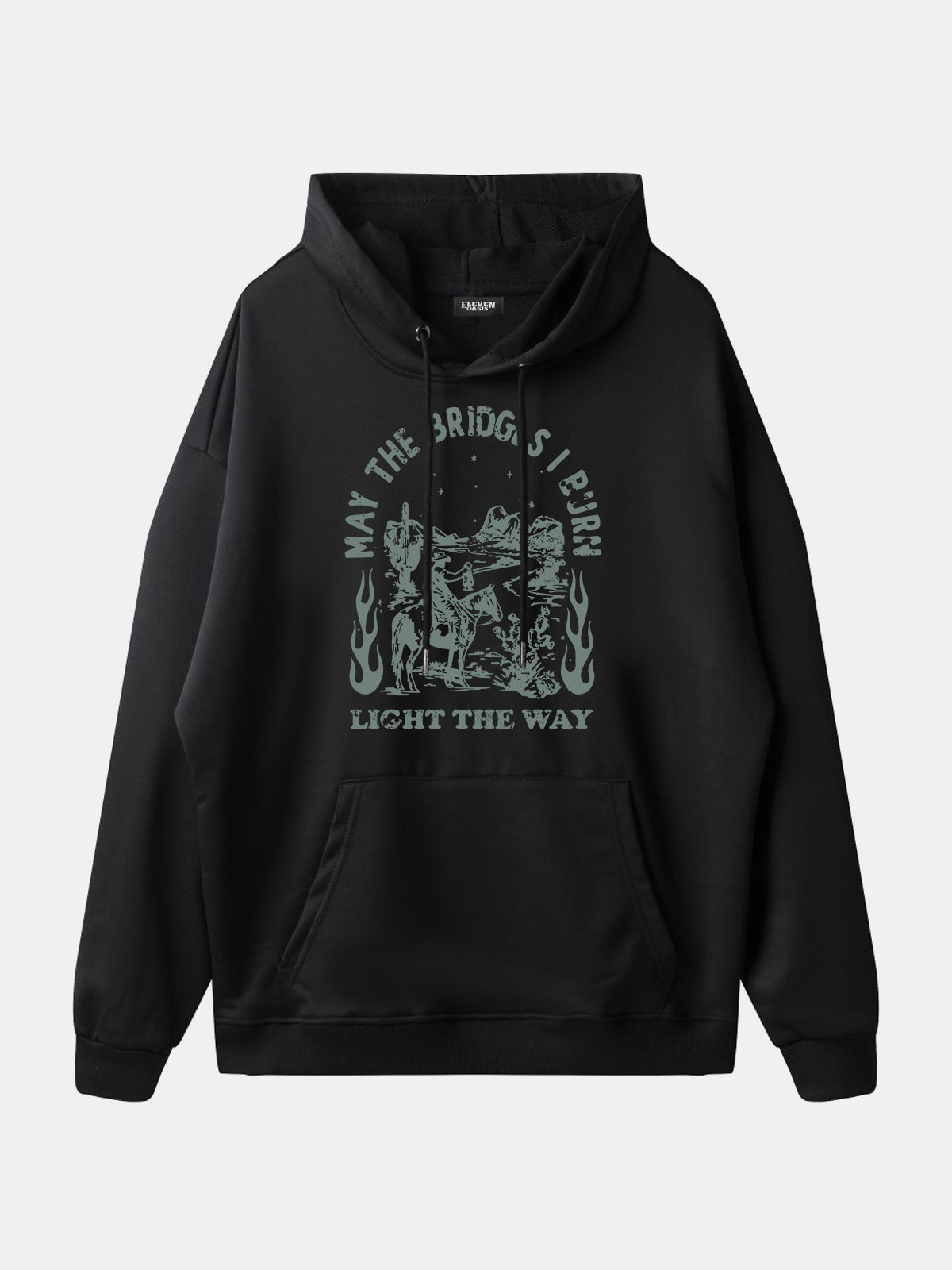 Western Rider Burn Light the Way Hoodie Eleven Oasis