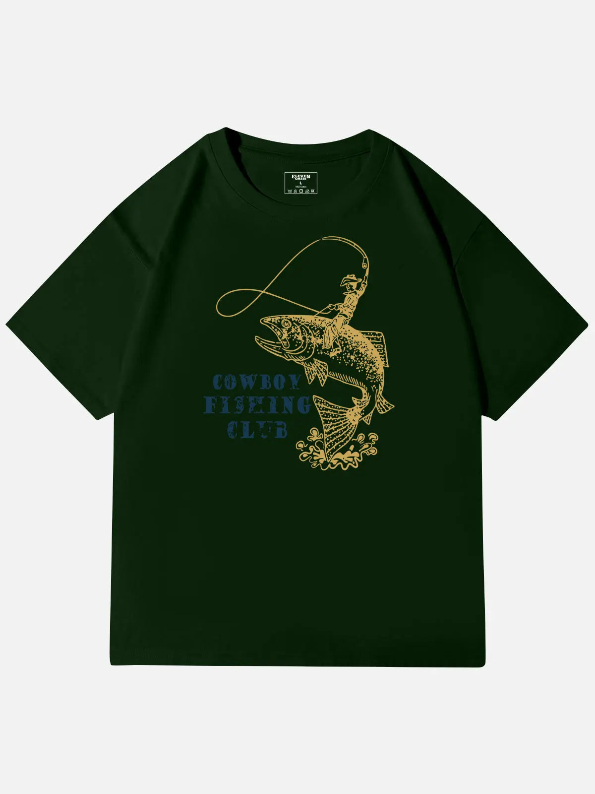 Cowboy Fishing Club Graphic Cotton T-Shirt Eleven Oasis