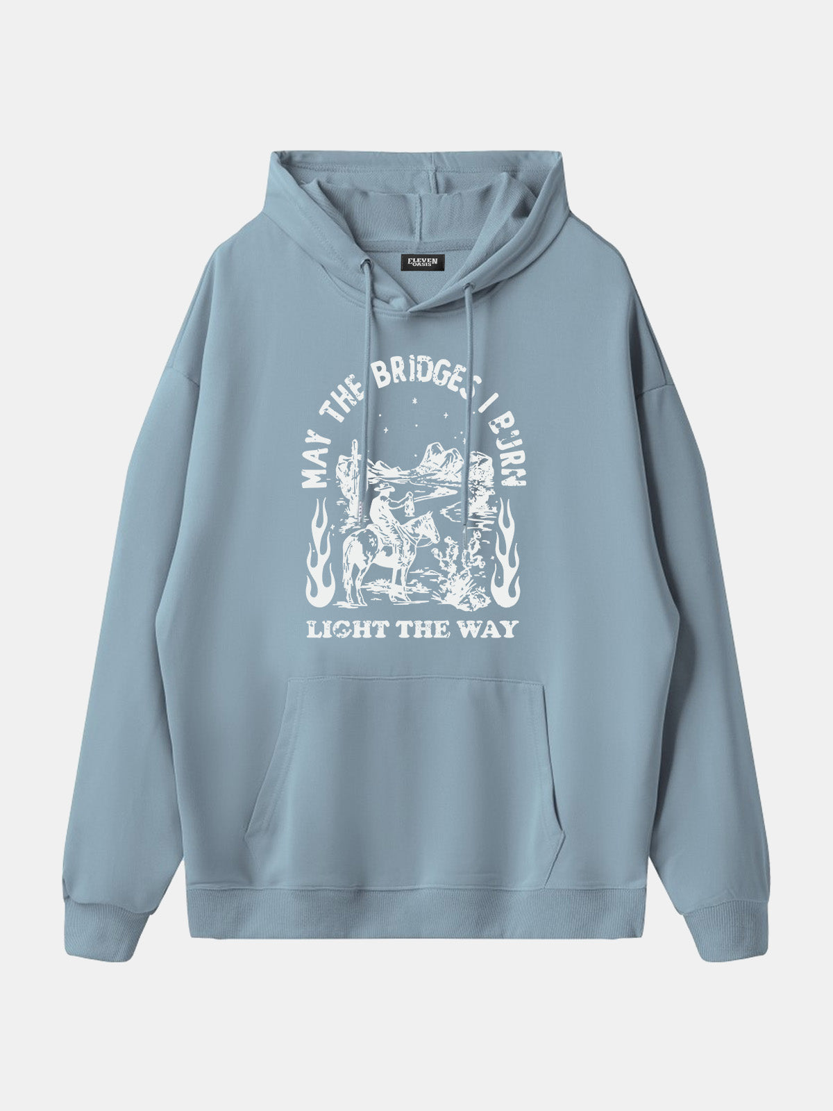 Western Rider Burn Light the Way Hoodie Eleven Oasis