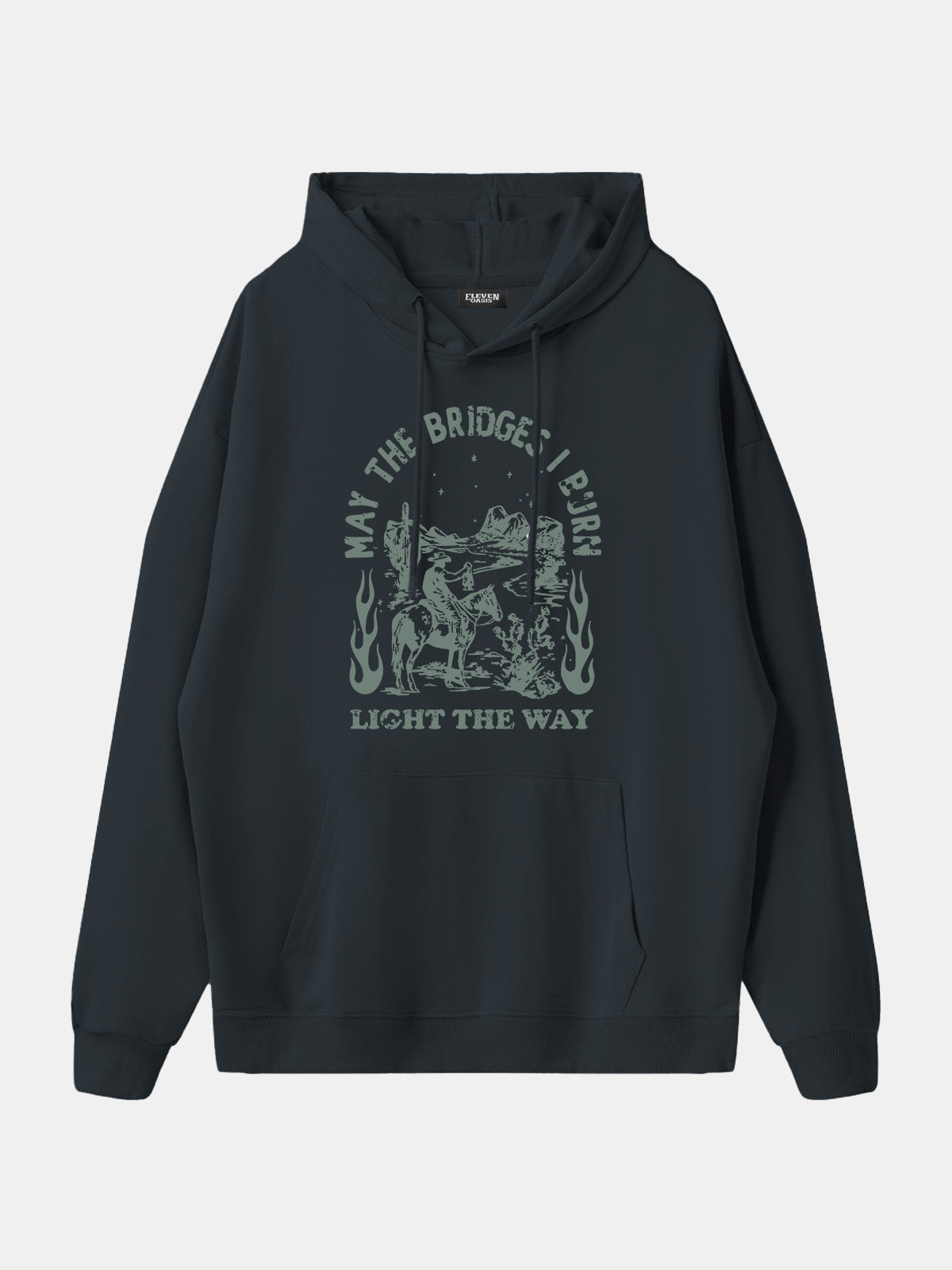 Western Rider Burn Light the Way Hoodie Eleven Oasis