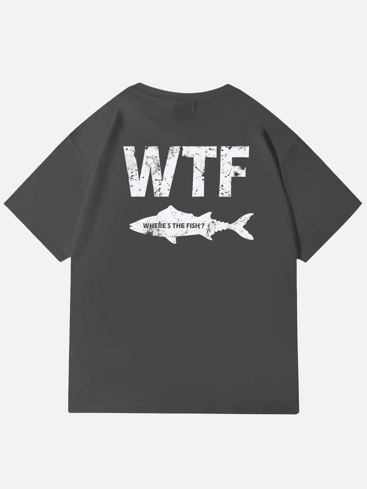 WTF Where¡¯s The Fish Graphic Cotton T-Shirt Eleven Oasis