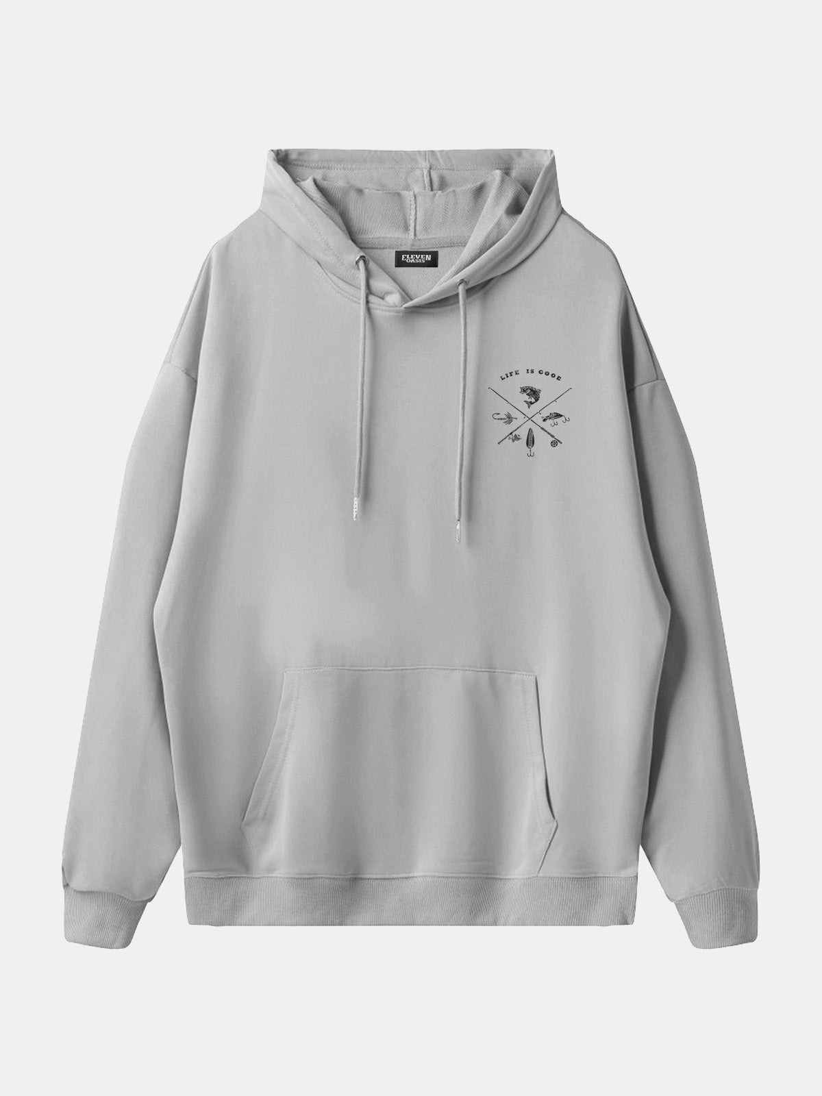 Life Is Good Fishing Crest Hoodie Eleven Oasis