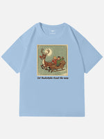 Let Rudolph Lead the Way Christmas Cotton T-Shirt Eleven Oasis