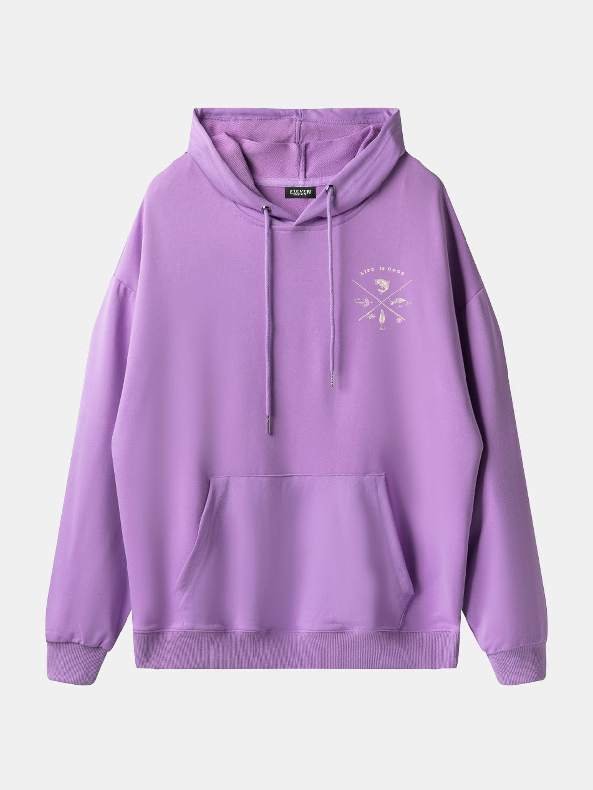 Life Is Good Fishing Crest Hoodie Eleven Oasis