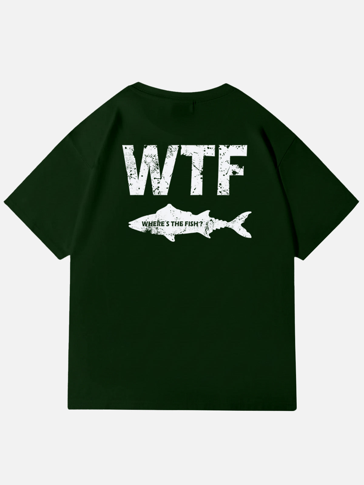 WTF Where¡¯s The Fish Graphic Cotton T-Shirt Eleven Oasis