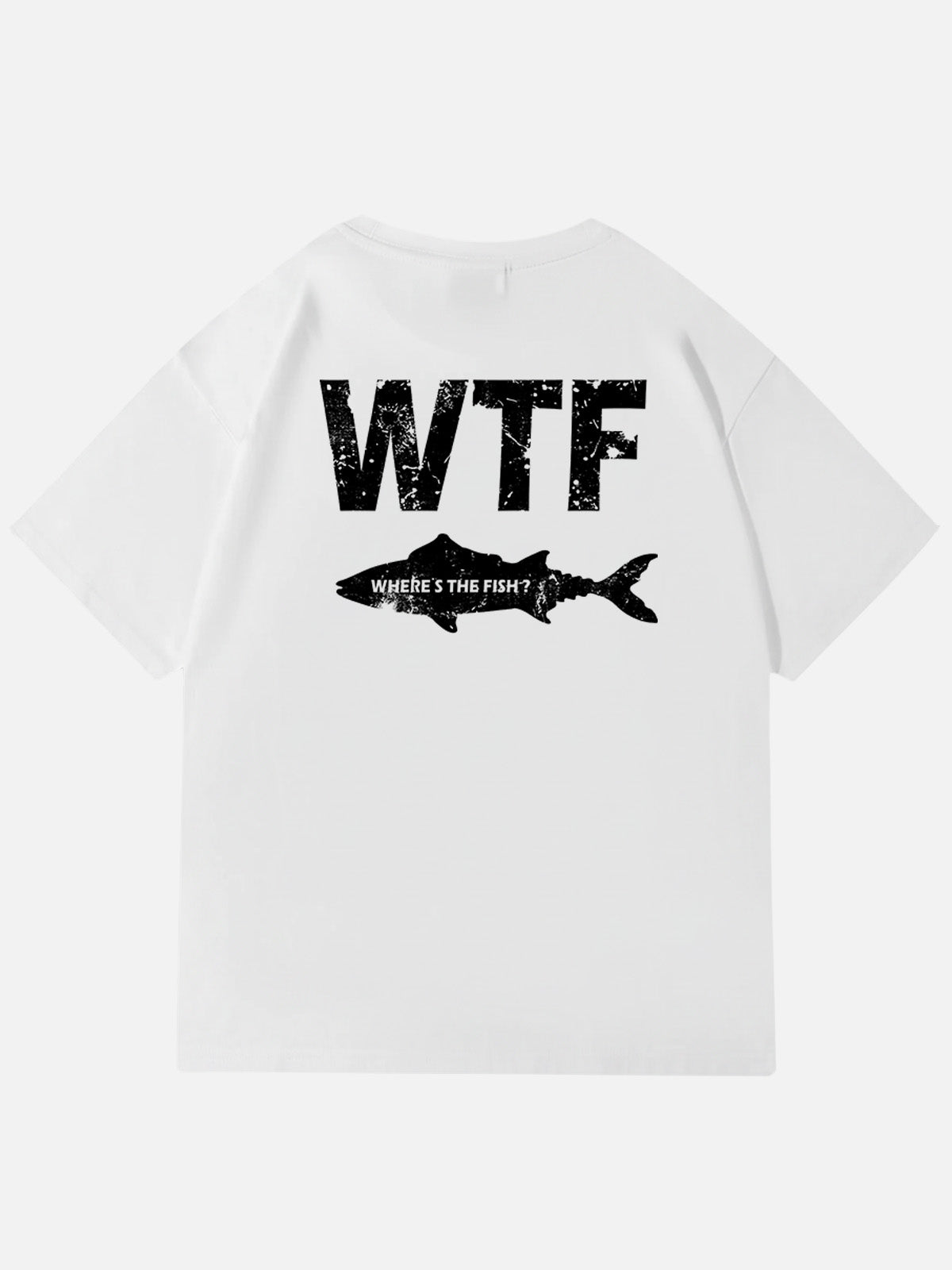 WTF Where¡¯s The Fish Graphic Cotton T-Shirt Eleven Oasis