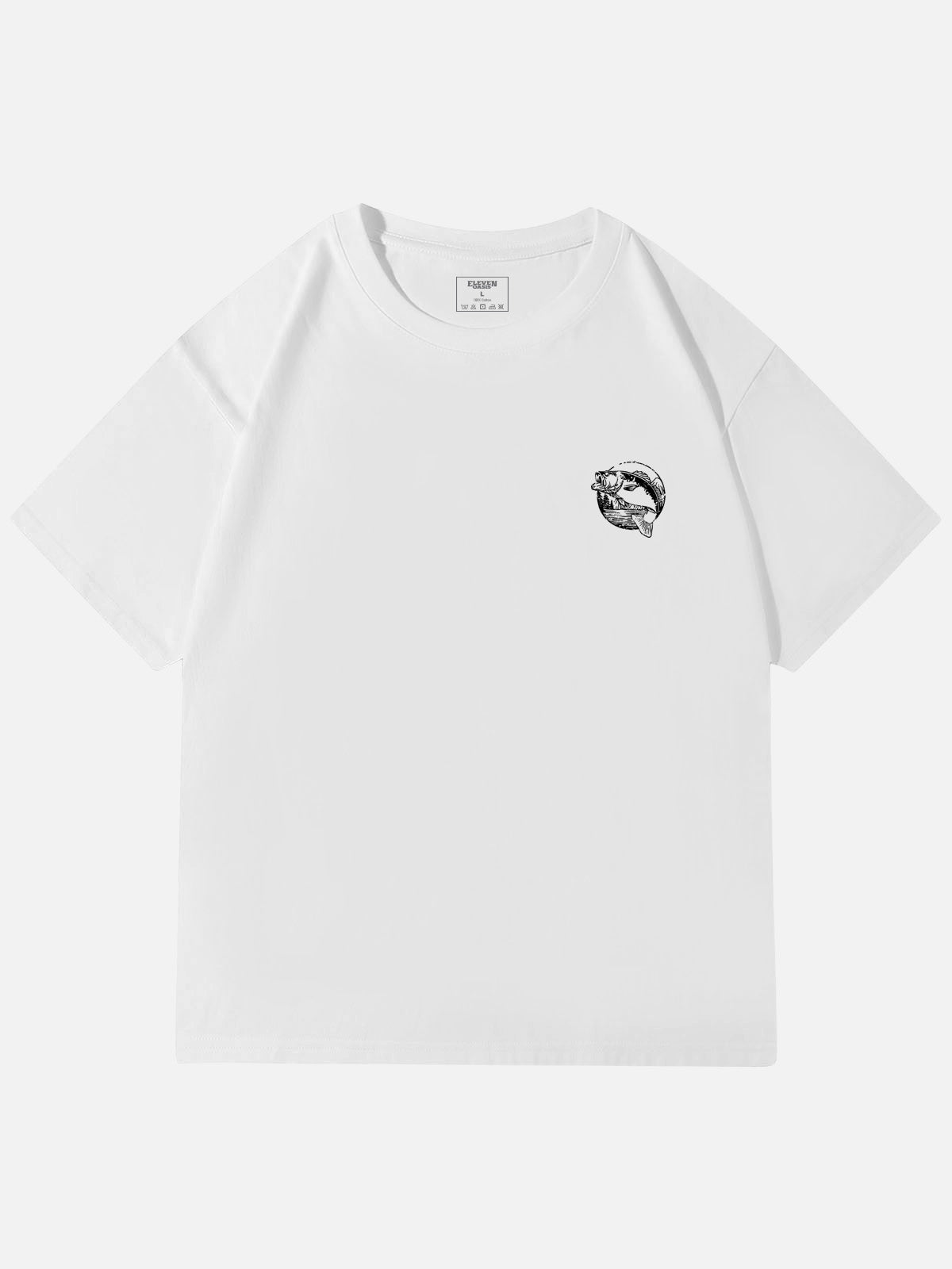 WTF Where¡¯s The Fish Graphic Cotton T-Shirt Eleven Oasis