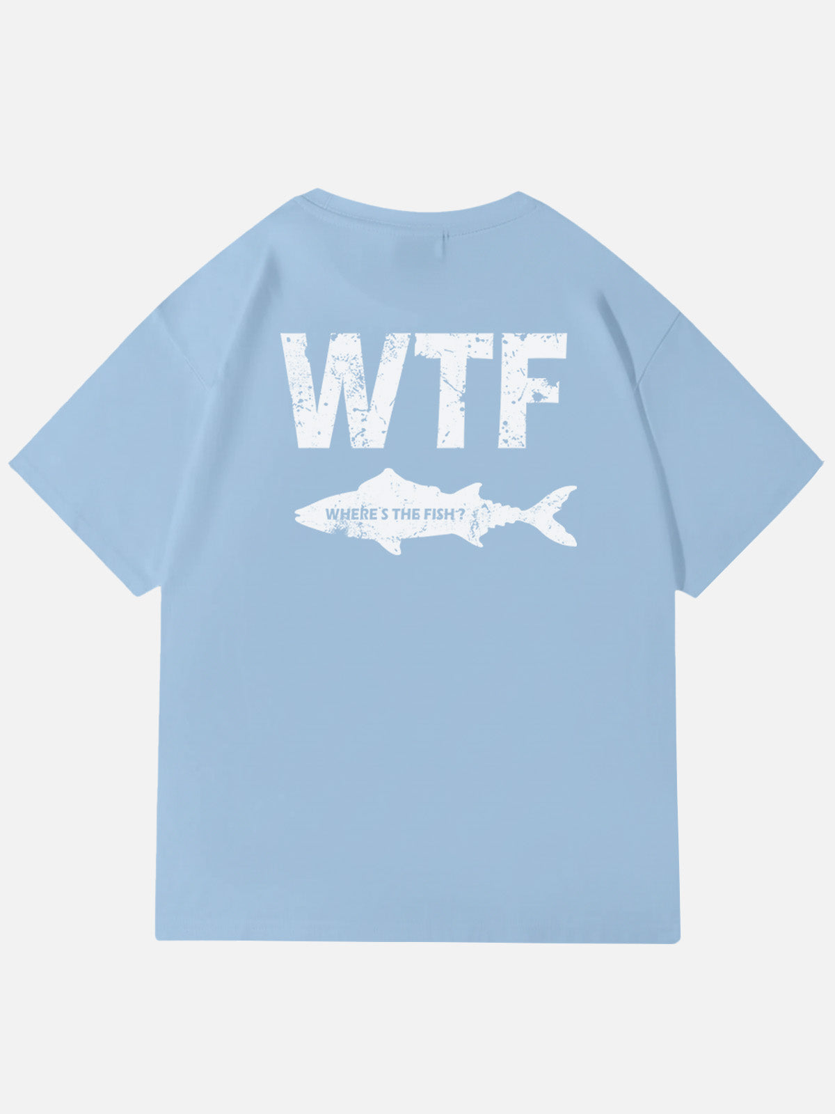 WTF Where¡¯s The Fish Graphic Cotton T-Shirt Eleven Oasis