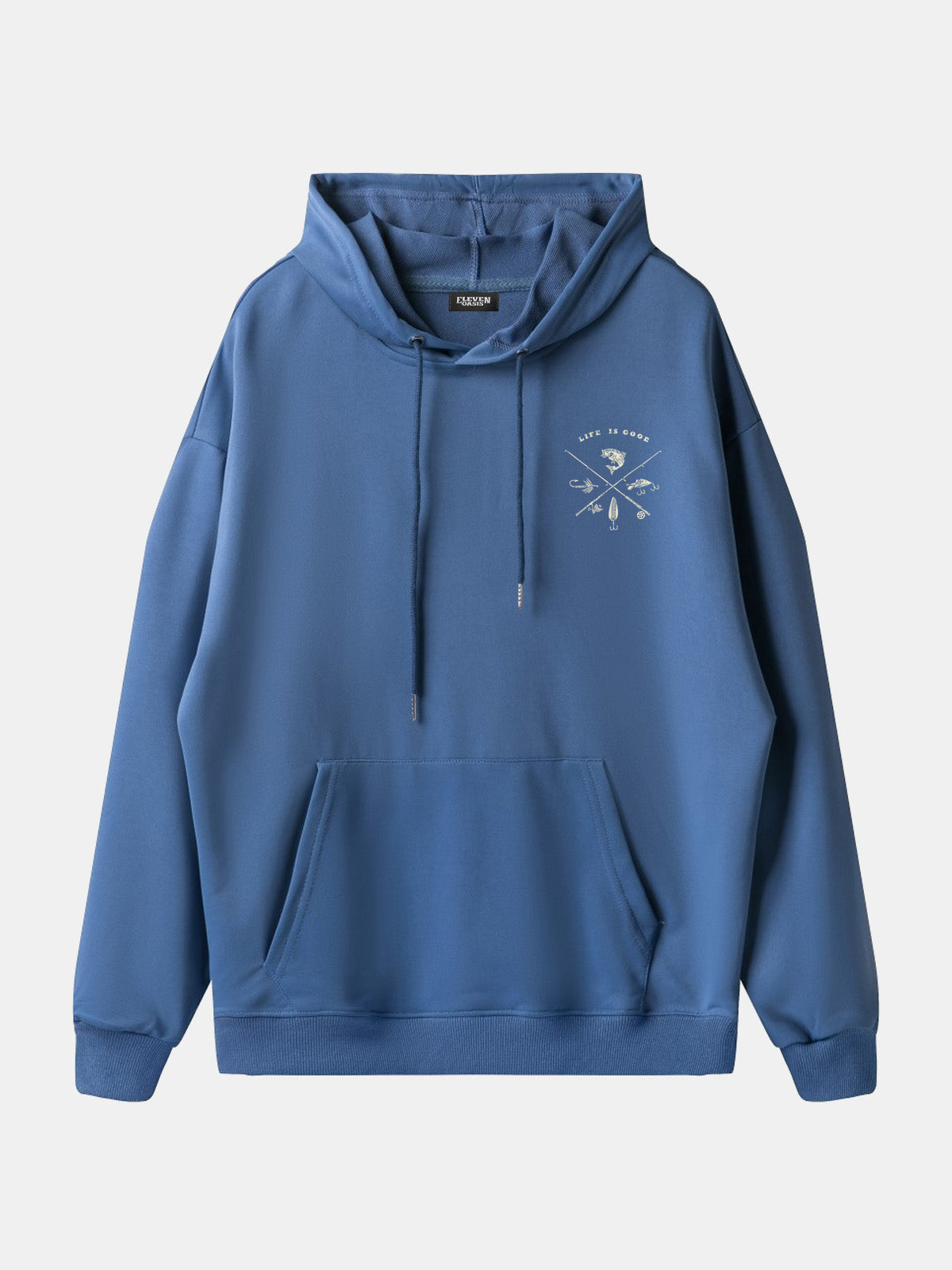 Life Is Good Fishing Crest Hoodie Eleven Oasis