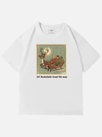 Let Rudolph Lead the Way Christmas Cotton T-Shirt Eleven Oasis