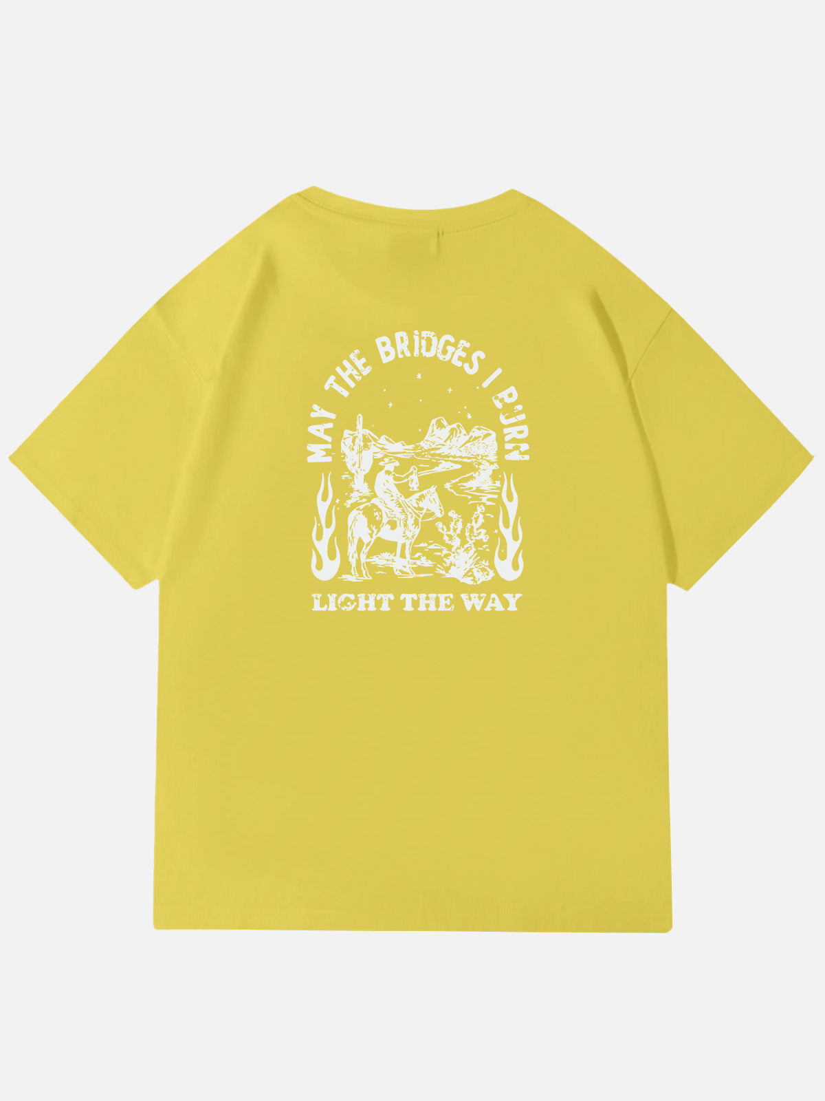 Western Rider Burn Light the Way Cotton T-Shirt Eleven Oasis