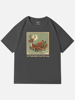 Let Rudolph Lead the Way Christmas Cotton T-Shirt Eleven Oasis