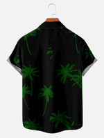 Men's Coconut Tree Pattern Basic Short Sleeve Shirt ElevenOasis