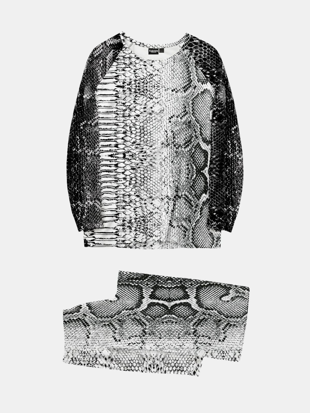 Snakeskin Print Lounge Pajama Set Eleven Oasis