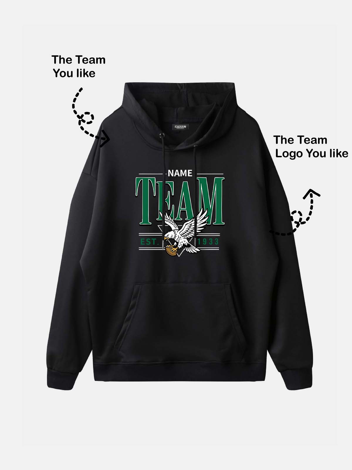 Custom Philadelphia-Inspired Team Hoodie Eleven Oasis