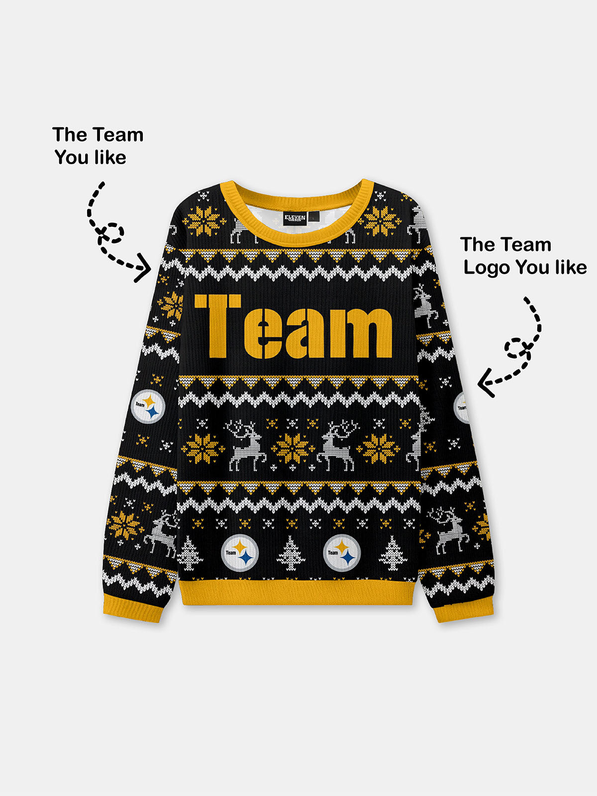 Custom Pittsburgh Football Sweatshirt Eleven Oasis