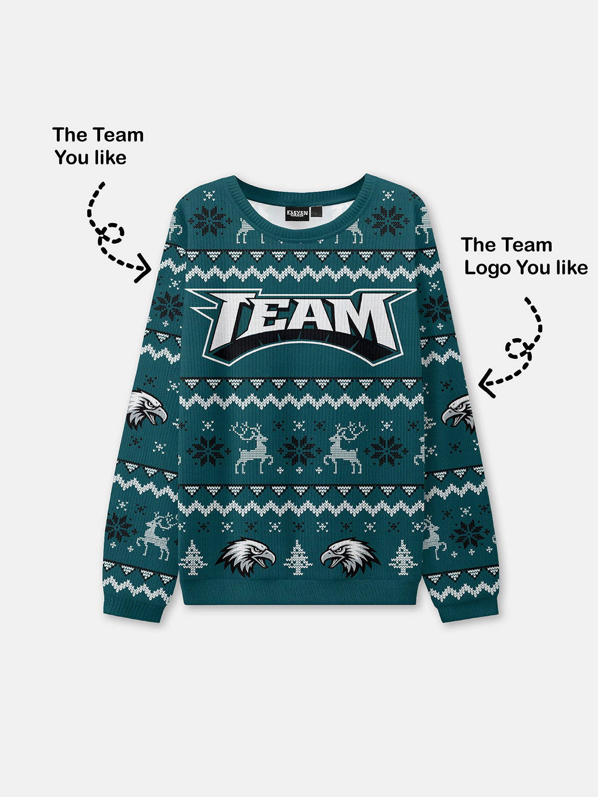 Custom Philadelphia Football Sweatshirt Eleven Oasis