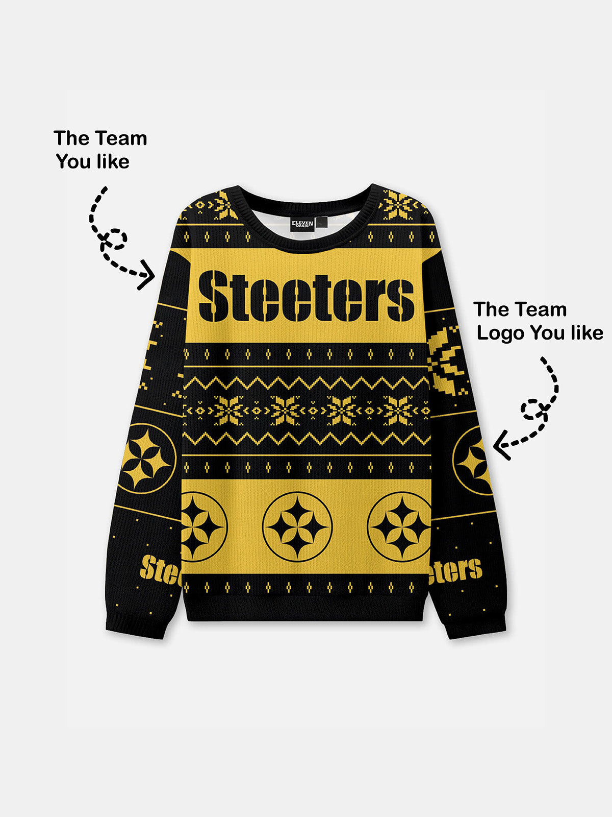 Steel City Football Ugly Christmas Sweatshirt Eleven Oasis