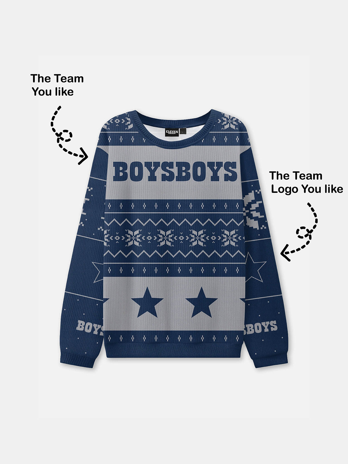 Dallas Football Ugly Christmas Sweatshirt Eleven Oasis